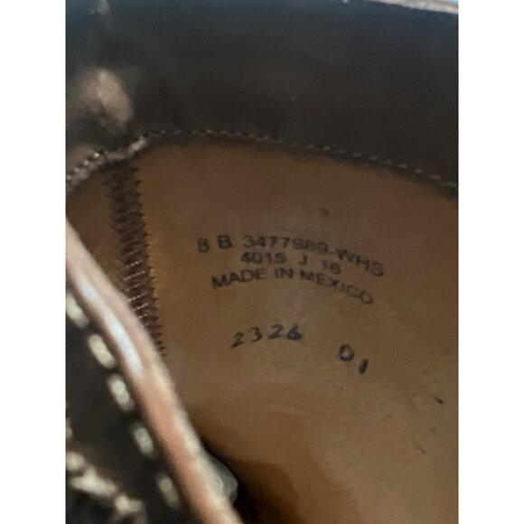 Frye Shane Western Short Boots Brown Leather Size 8 New With Box - Picture 5 of 13